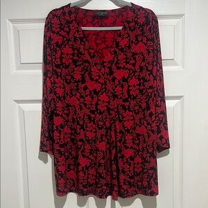 Lane Bryant Red and Black Top